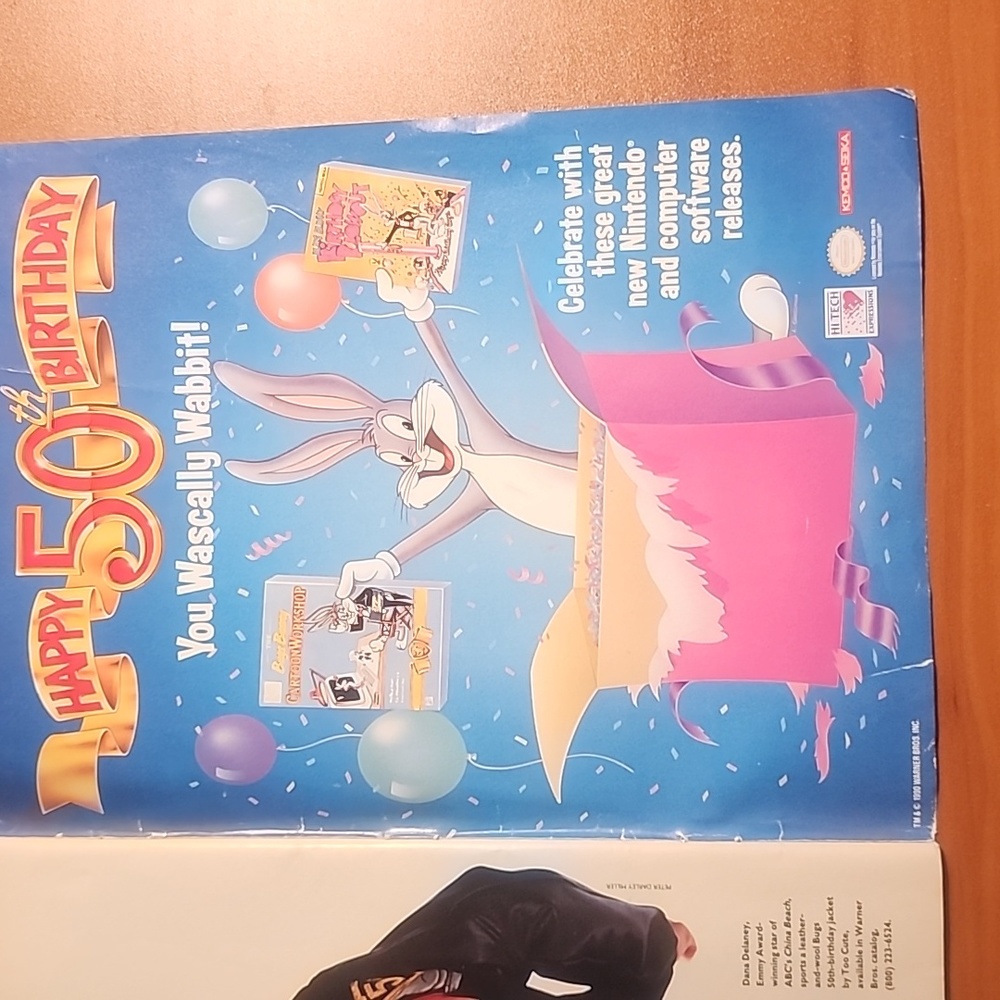 Bugs Bunny 50th Birthday Collector Magazine 1990 w/ Bonus Animation Cell - Picture 3 of 13